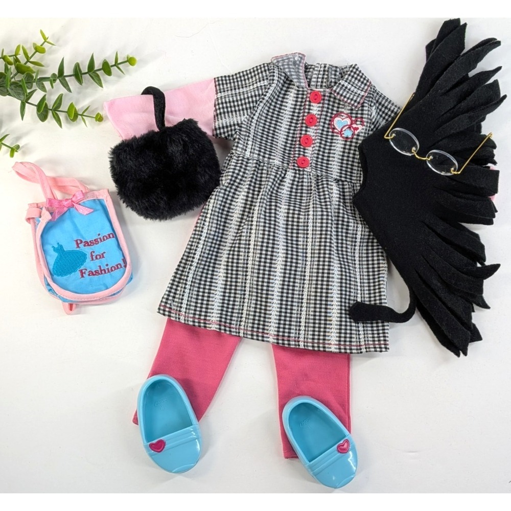 Y2K OUTFIT🇺🇸American Girl Mixed 18" Doll Purses Glasses Shoes Set Lot Glasses